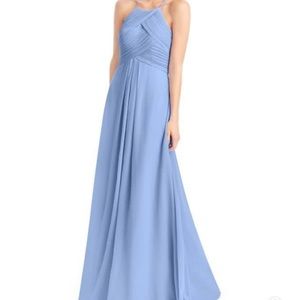 Steel blue bridesmaid dress
